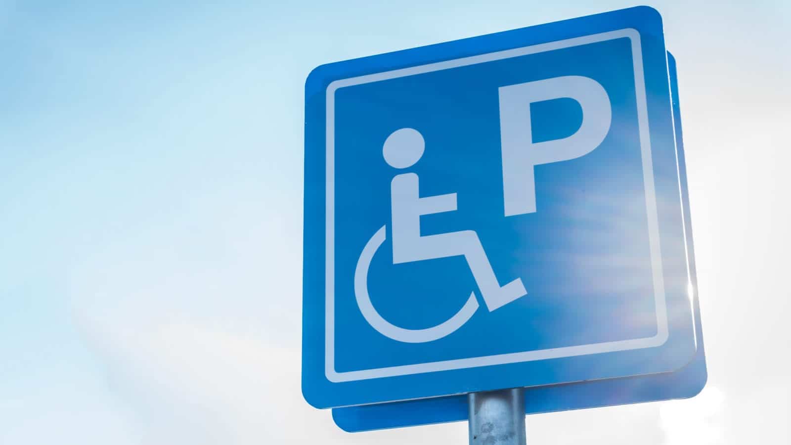 Blue Handicapped Parking Sign