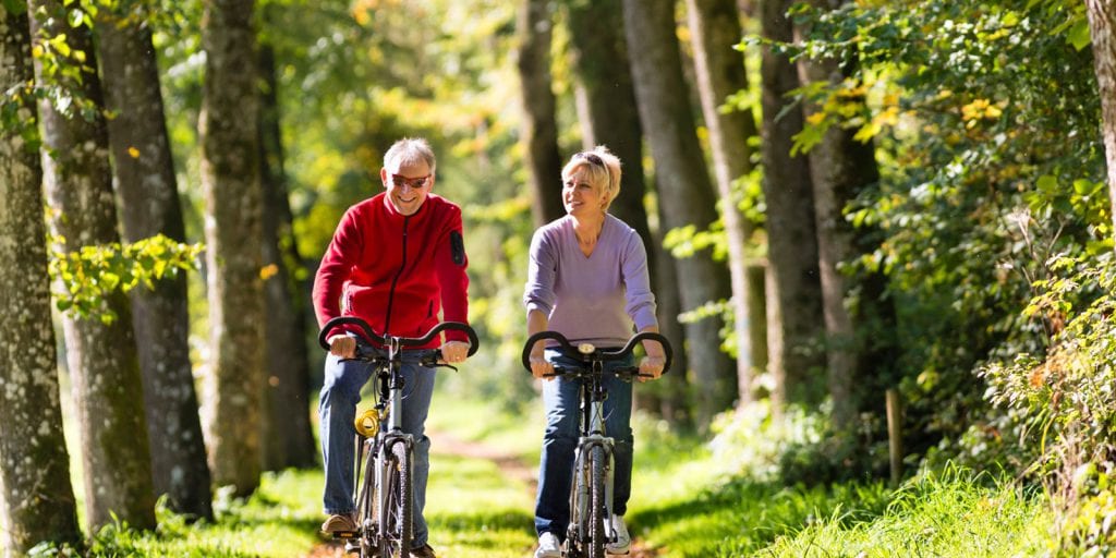 Mature Couple Fall Stock Photo