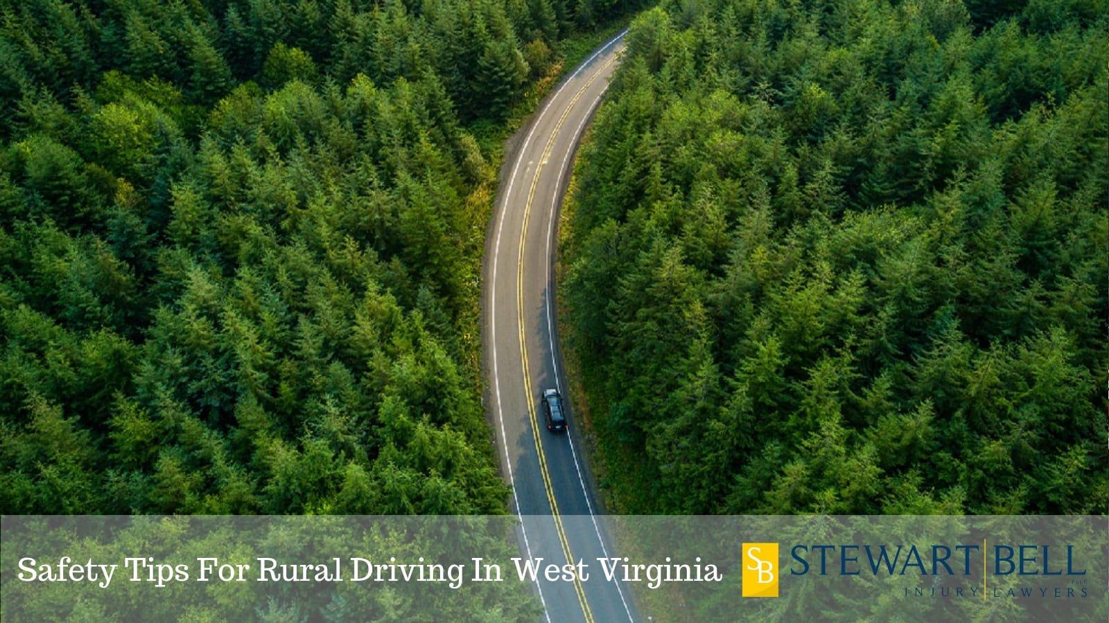 Car Driving On A Windy Rural Road In West Virginia